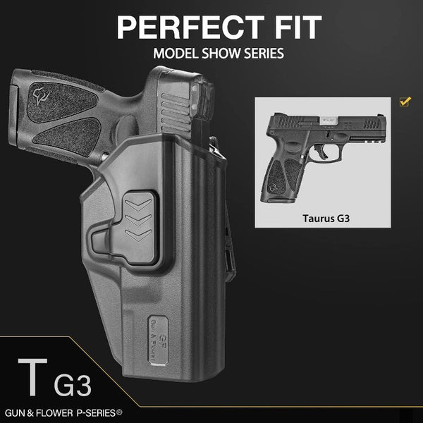 Gun & Flower Polymer OWB Holster Taurus G3 | Black