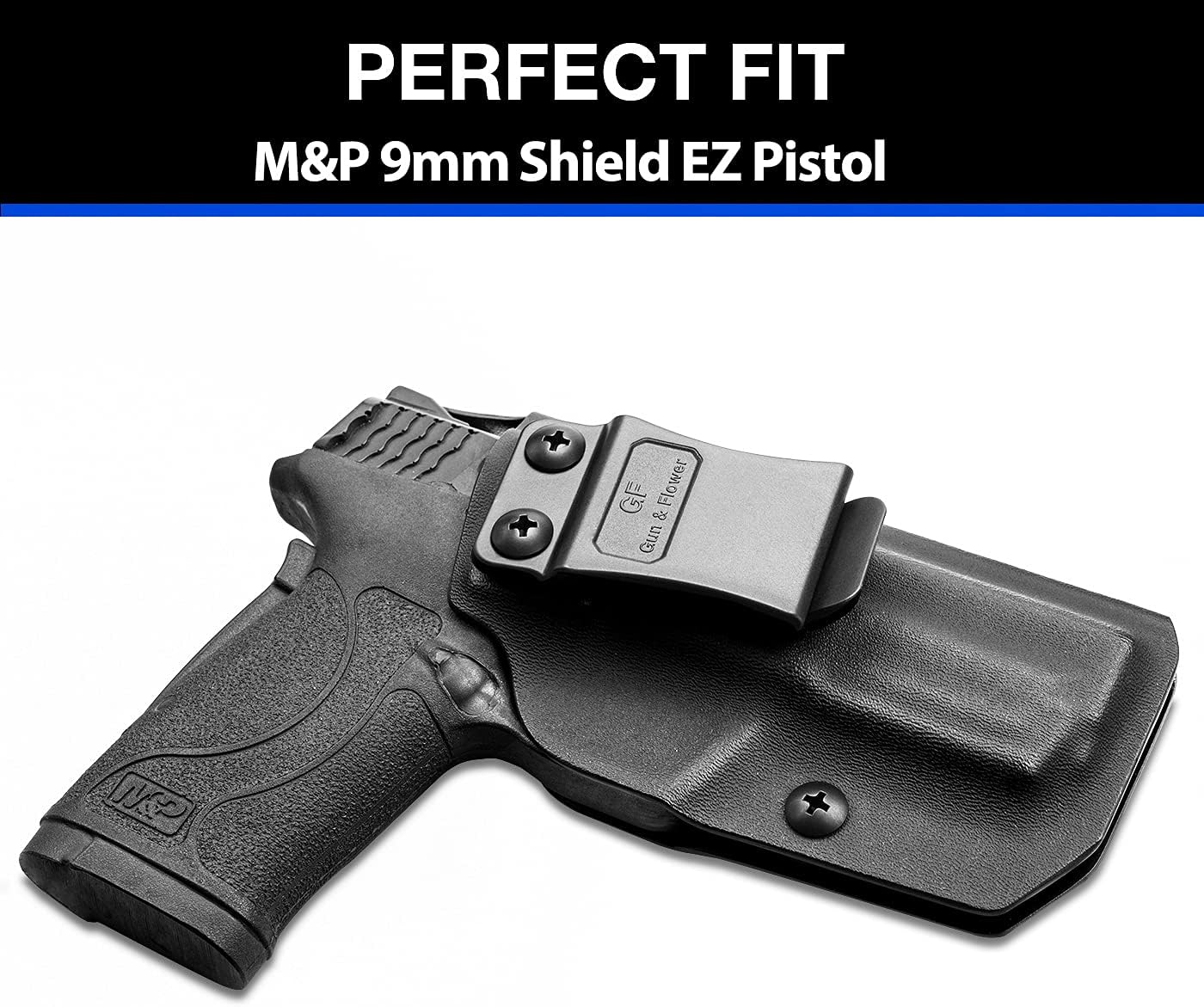 Gun & Flower Kydex IWB Holster for S&W M&P Shield | Black