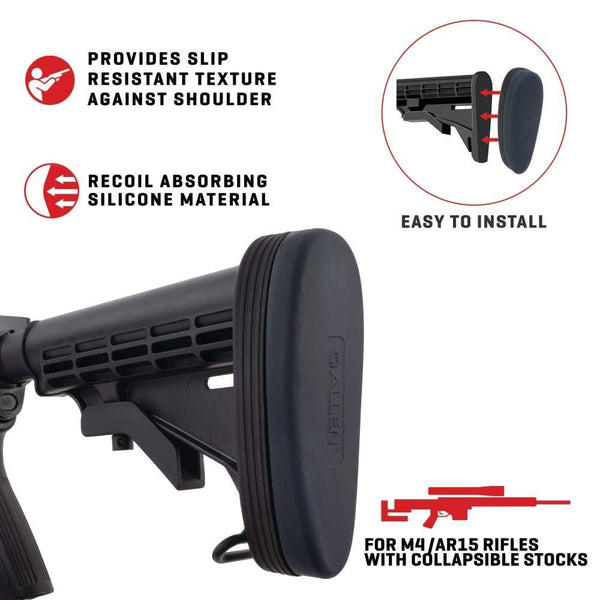 Allen USA | Snap-On Recoil Pad, M4, AR15 | Folding Stocks