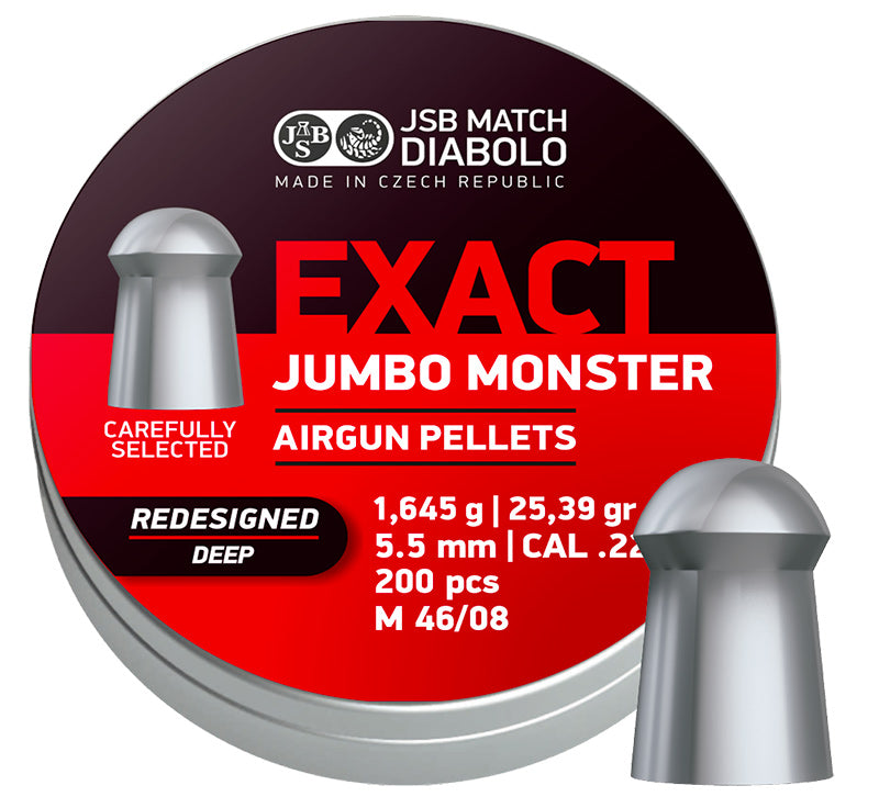 JSB Jumbo Monster Redesigned Deep 5.5mm | 1.645g | 25.39 gr | 200 Pcs