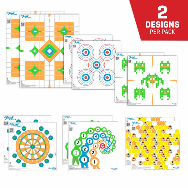 EZ Aim | Fun Assorted Paper Targets | 12 Pack
