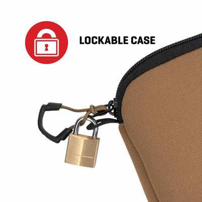 Allen Company Neoprene Pistol Pouch, Full-Size Handguns up to 9”, FDE