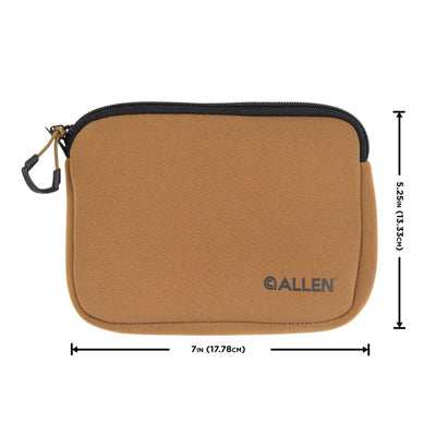 Allen Company Neoprene Pistol Pouch, Compact Handguns up to 7”, FDE
