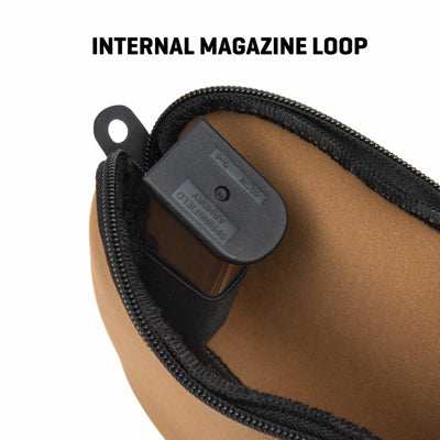 Allen Company Neoprene Pistol Pouch, Compact Handguns up to 7”, FDE