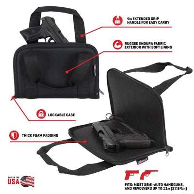 Allen Company Pistol Tote, Most Semi-Auto Handguns & Revolvers, Black