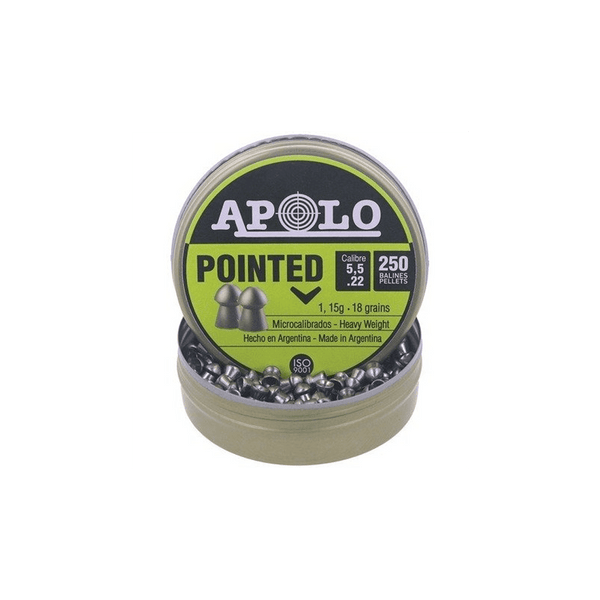 Apolo - Premium Pointed Airgun Pellets - .22 / 5.50 mm - 250 pcs 