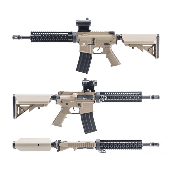 Big Bang Air Guns M4 Carbine w/ Free-Float RIS Handguard CO2 Gas Air Rifle (.177 Caliber Air Gun)