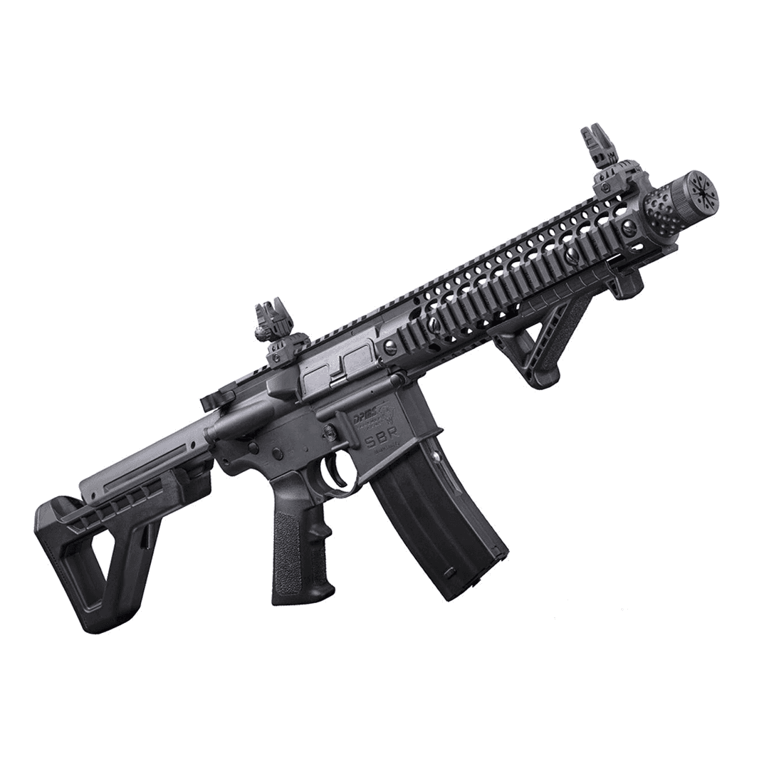 Crosman DPMS SBR Full-Auto CO2 Blowback Powered .177 BB Air Rifle (Color: Black)