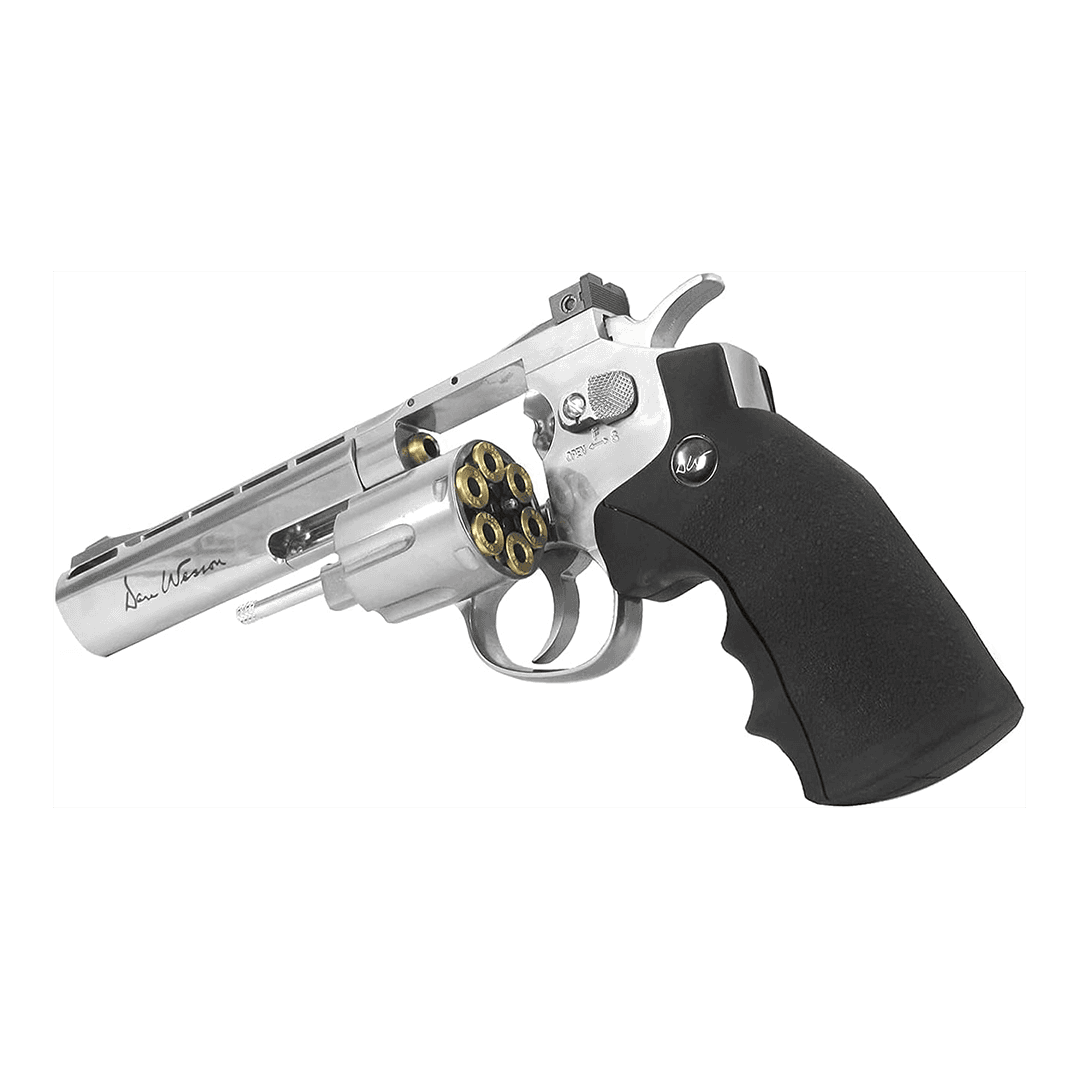 Dan Wesson CO2 Powered 4.5mm Airgun Revolver (Color: Silver / 6