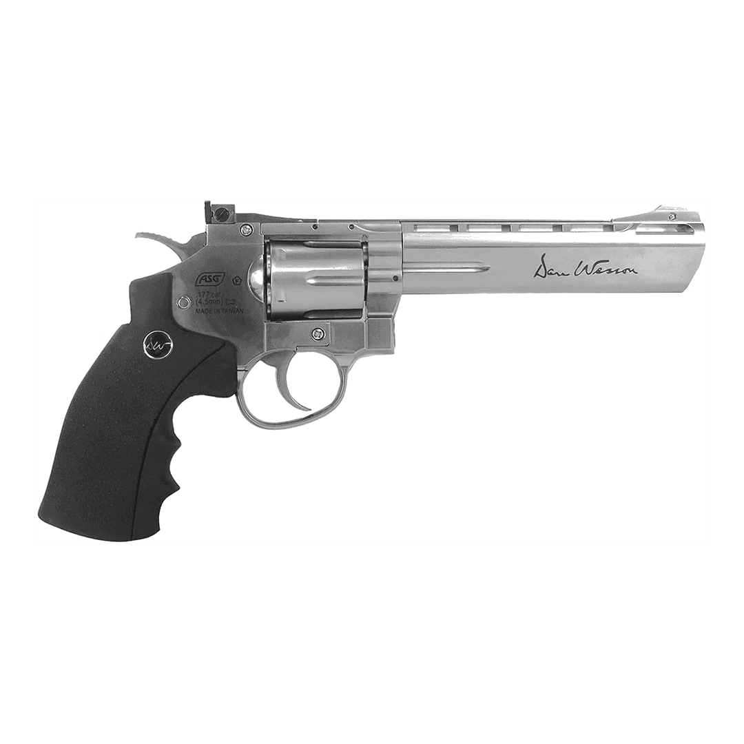 Dan Wesson CO2 Powered 4.5mm Airgun Revolver (Color: Silver / 6