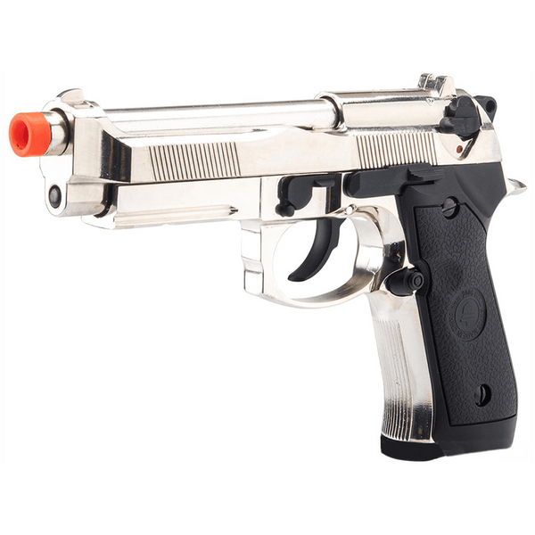 Double Bell M92 Tactical Gas Blowback Airsoft Pistol (Color: Chrome)
