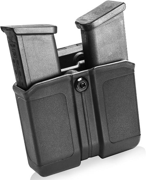 Universal Double Magazine Holder OWB 9mm/.40 Double Stack | Black