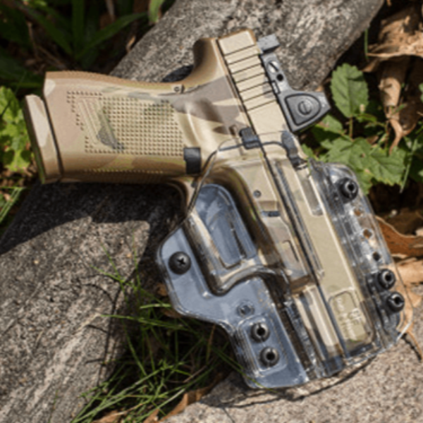 Gun & Flower IWB/OWB Clear Holster for Glock 17/19/19X/22/23/31/32/44/45 