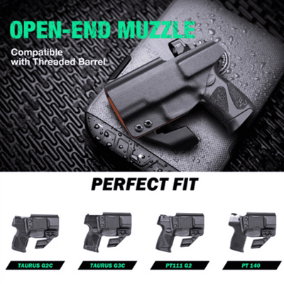 Gun & Flower Kydex w Leather IWB Holster with Claw For Taurus G2C/G3C