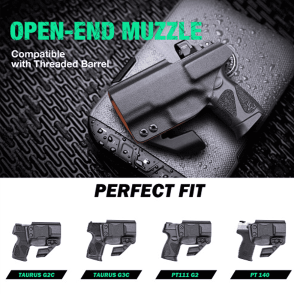 Kydex Holster with Leather Inside For Taurus G2C G3C With Claw