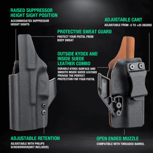 Kydex Holster with Leather Inside For Taurus G2C G3C With Claw