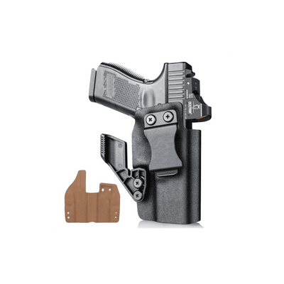 Gun & Flower Kydex w Leather IWB Holster with Claw For Glock 19