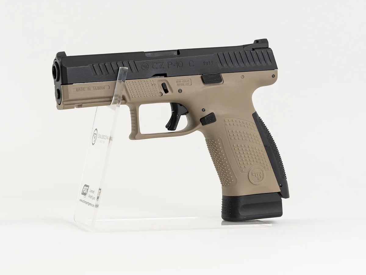 CZ P-10C | Dual Tone FDE | Blowback – Scopes and Barrels