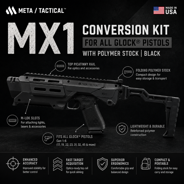 MX1 USA Conversion Kit for All Glocks | Black