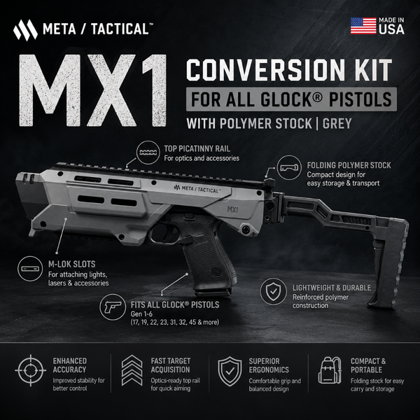 MX1 USA Conversion Kit for All Glocks | Grey