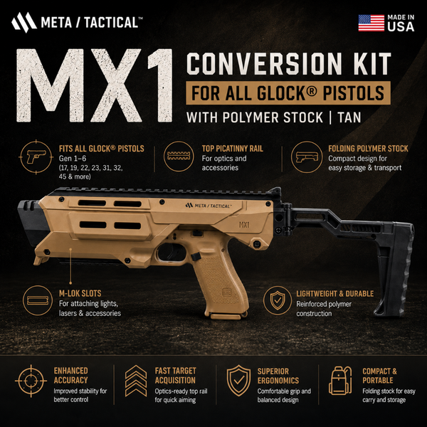 MX1 USA Conversion Kit for All Glocks | Tan