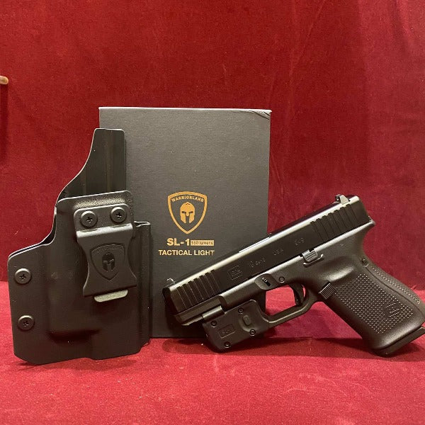 Warriorland Mini Tactical Light with Kydex Holster for Glock 17/19/21/22/23/32 