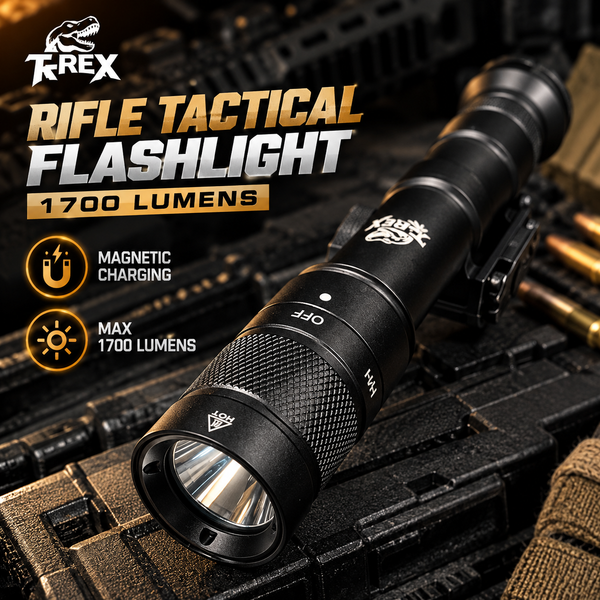 T-REX Rifle Tactical Flashlight | 1700 Lumens | Black