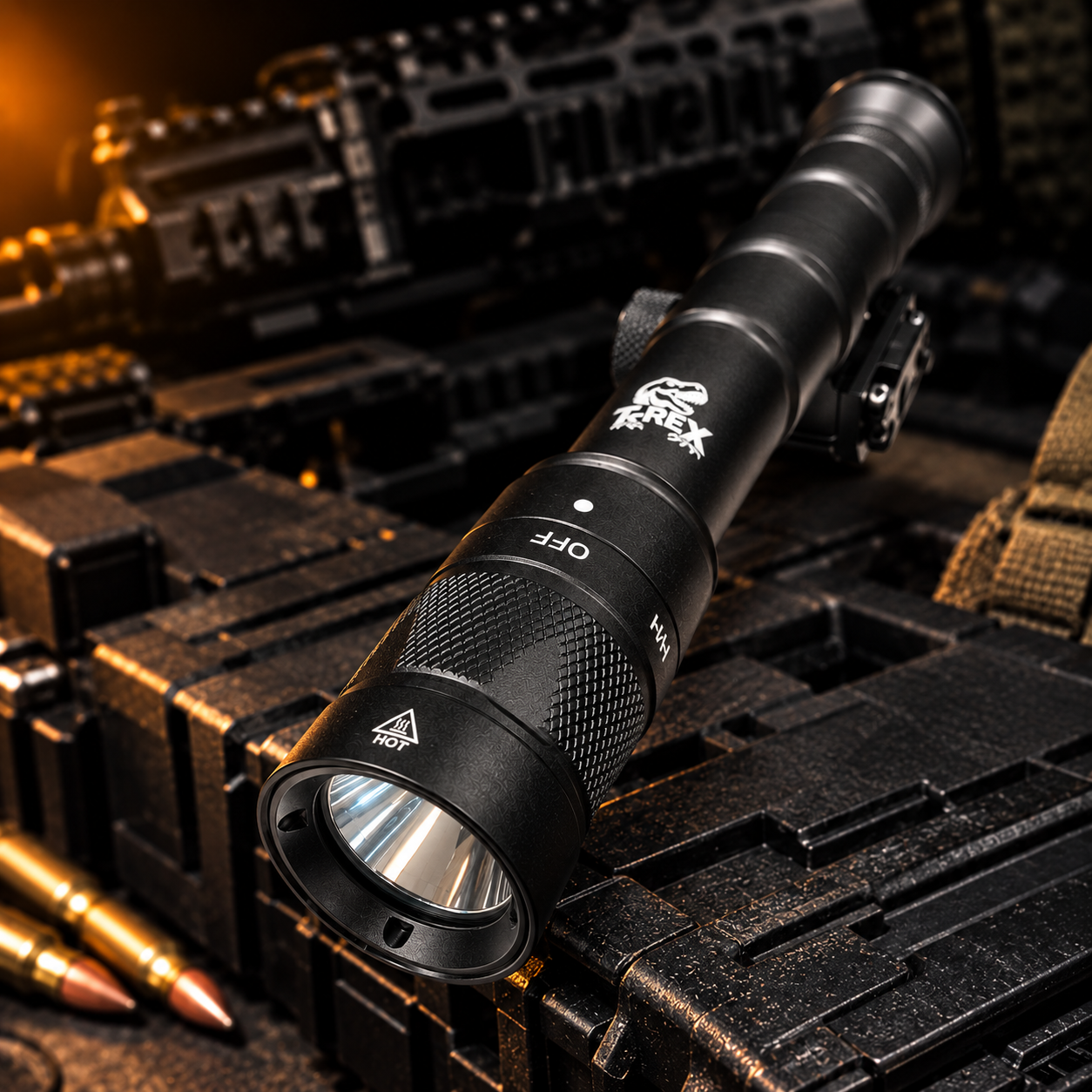 T-REX Rifle Tactical Flashlight | 1700 Lumens | Black