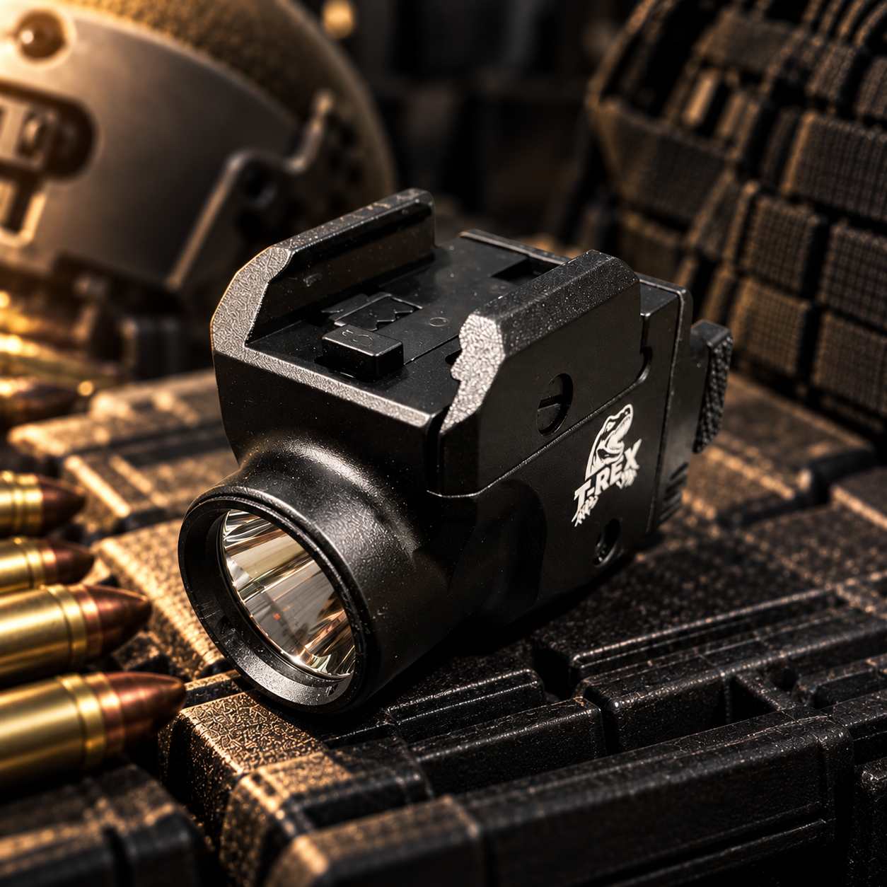 T-REX Compact Laser & Tactical Flashlight | 1200 Lumens | Black