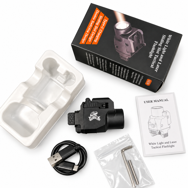 T-REX Compact Laser & Tactical Flashlight | 1200 Lumens | Black