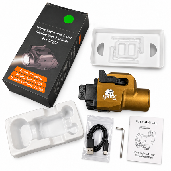 T-REX Compact Laser & Tactical Flashlight | 1200 Lumens | FDE