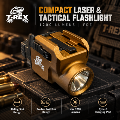 T-REX Compact Laser & Tactical Flashlight | 1200 Lumens | FDE