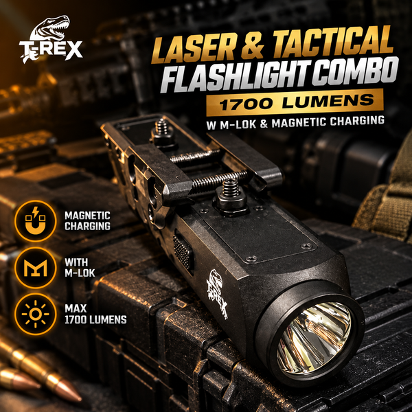 T-REX Laser & Tactical Flashlight Combo w M-Lok | 1700 Lumens | Black
