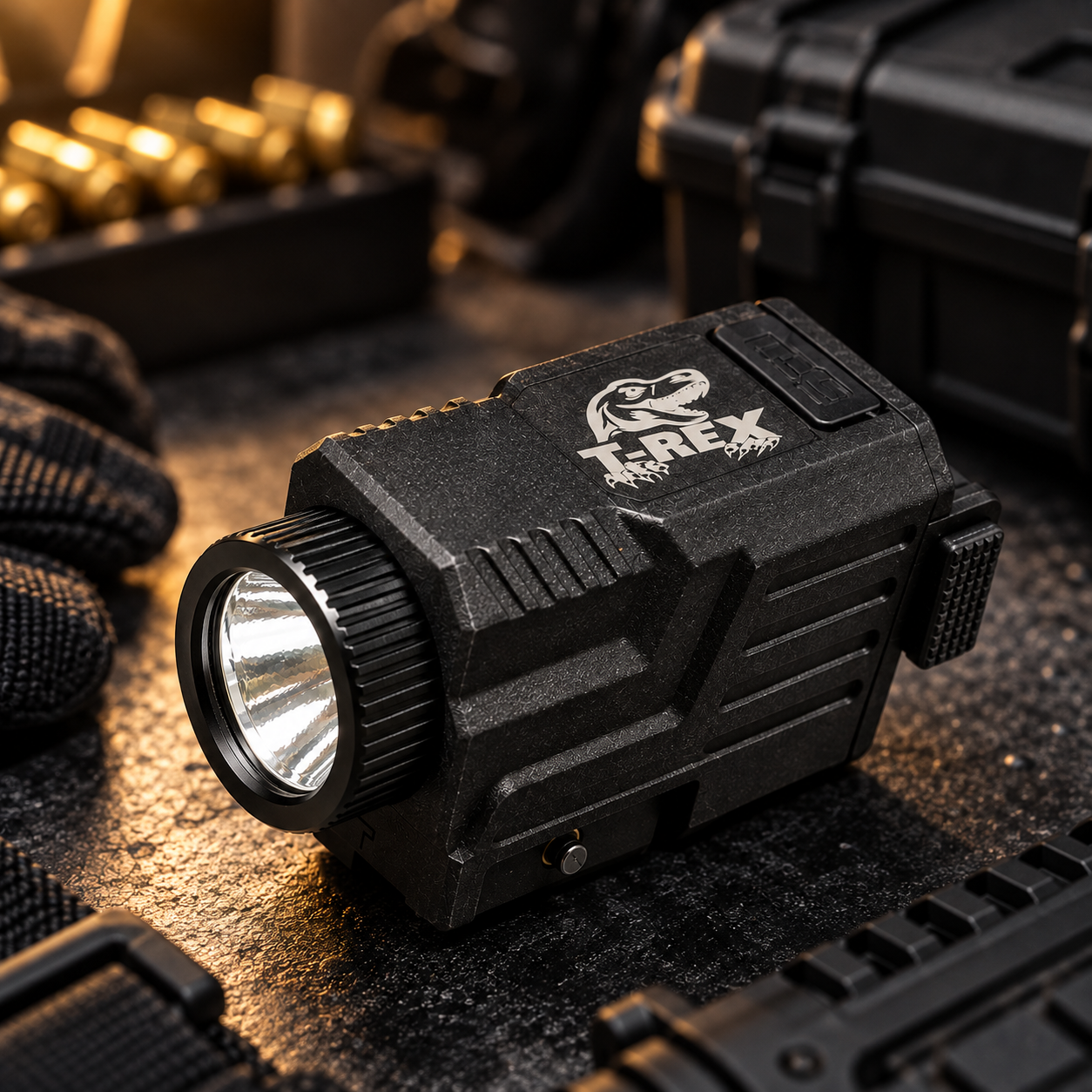 T-REX Compact Tactical Flashlight | 800 Lumens | Black
