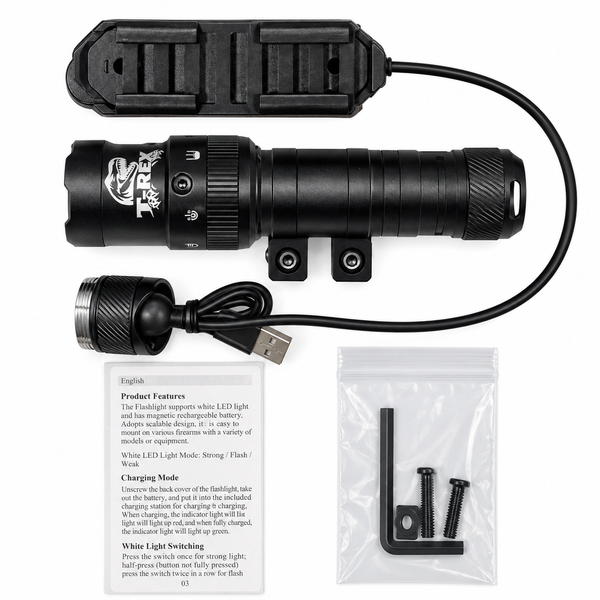 T-REX Laser & Tactical Flashlight Combo w M-Lok | 2500 Lumens | Black