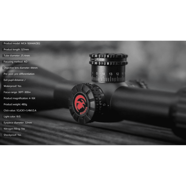 Yubeen 4-16 X 44 AOE Scope 