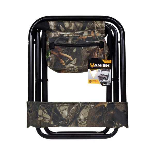 Allen USA | Vanish Folding Hunting Stool with Back, Black G2 Camo