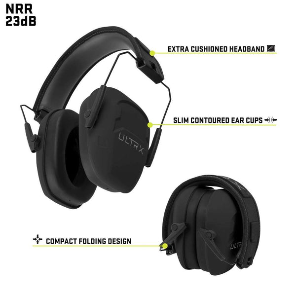 ULTRX Shield Passive Earmuff | Midnight Gray