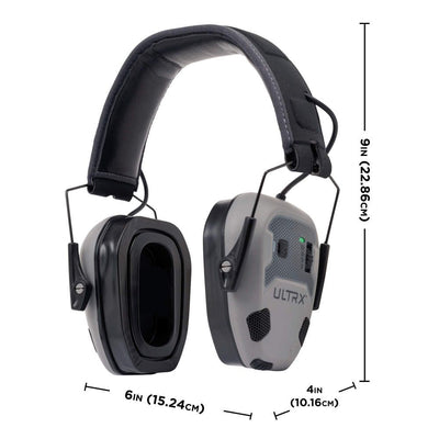 ULTRX Bionic Fuse Bluetooth Electronic Earmuff | Cement Gray