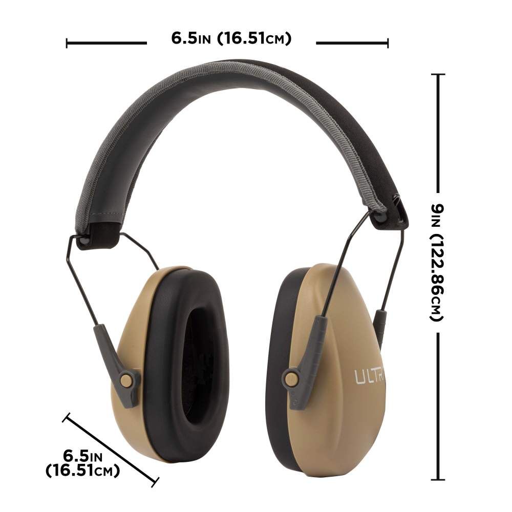ULTRX Slim Profile Passive Earmuff | Taupe