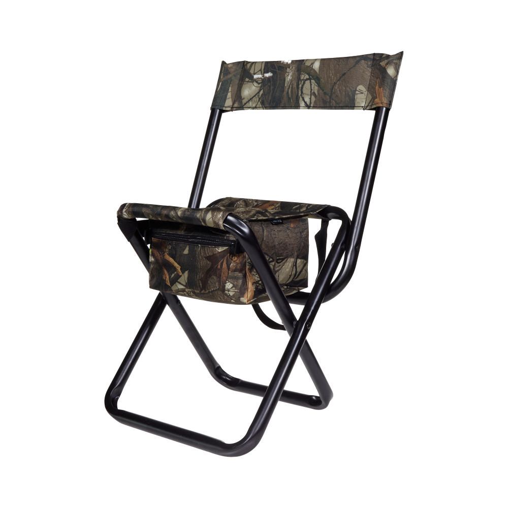 Allen Vanish Folding Hunting Stool with Back, Black G2 Camo