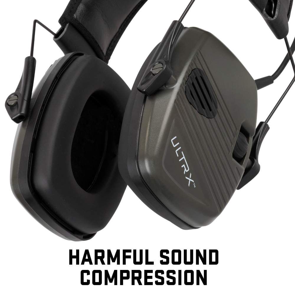ULTRX Stereo Electronic Earmuff | Olive