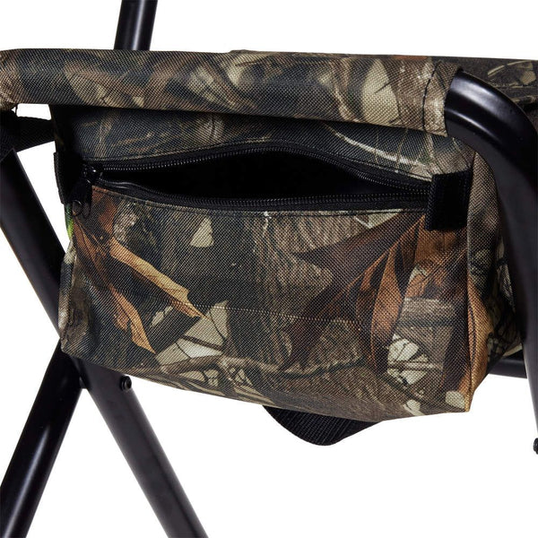 Allen USA | Vanish Folding Hunting Stool with Back, Black G2 Camo