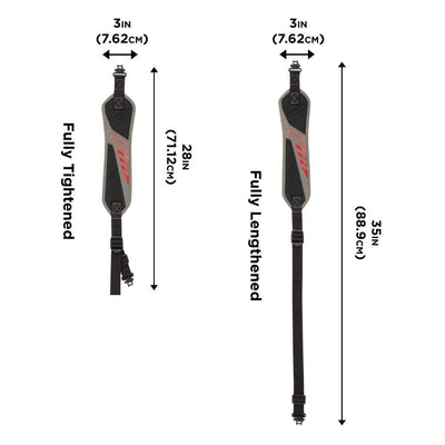 Ruger USA | Boulder Rubber Sling with Swivels, Black & Red