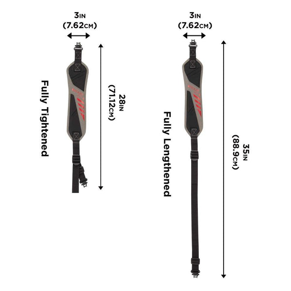 Ruger USA | Boulder Rubber Sling with Swivels, Black & Red