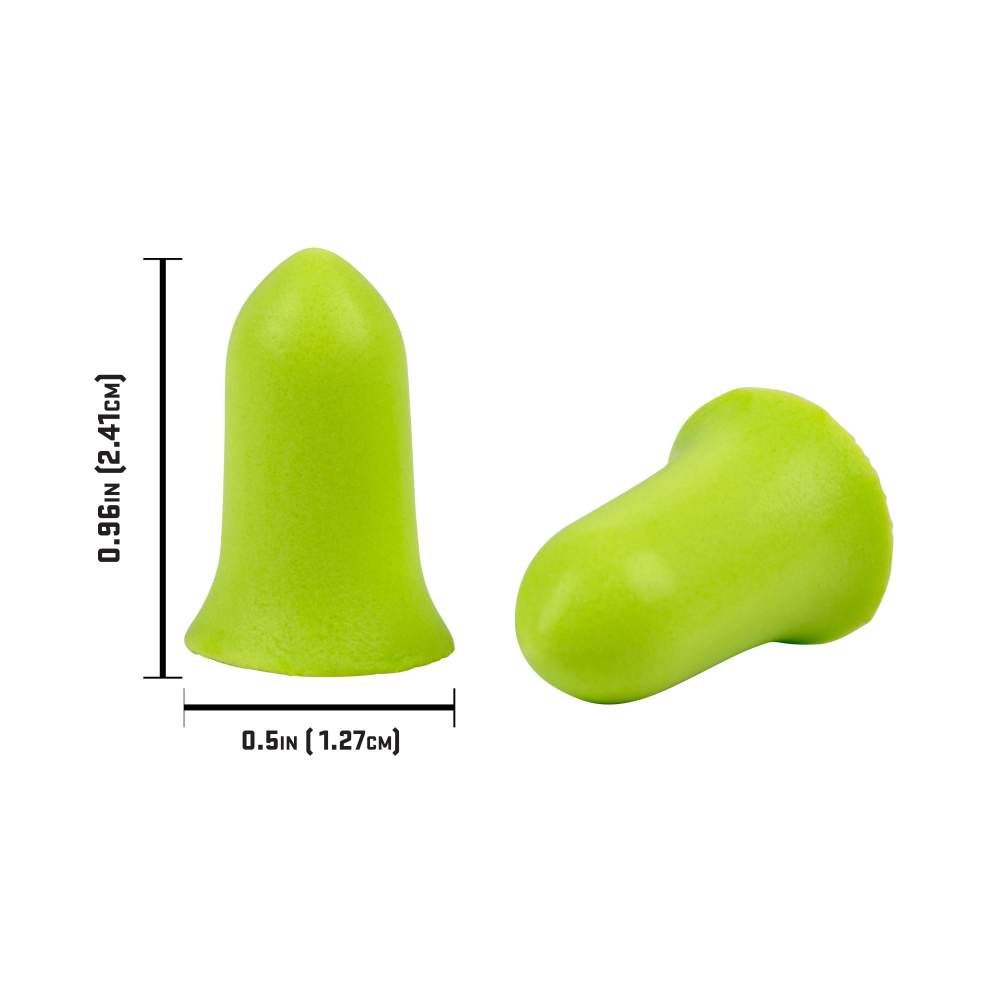ULTRX Tapered Foam Ear Plugs, 50-Pairs Jar | Lime