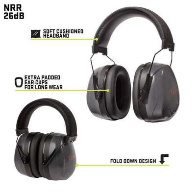 ULTRX Heavy Sound Defender Passive Earmuff | Gray