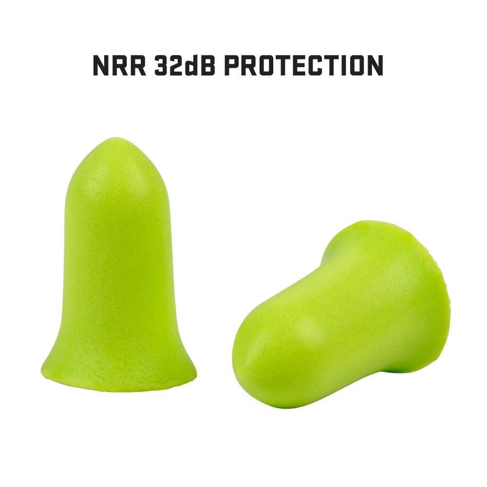 ULTRX Tapered Foam Ear Plugs, 50-Pairs Jar | Lime