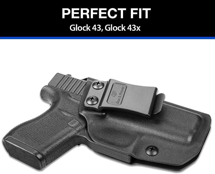 Gun & Flower Kydex IWB Holster for Glock 43 | Black