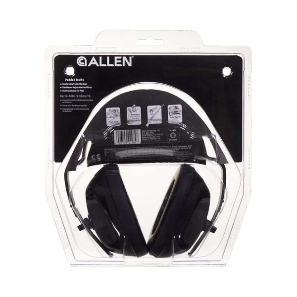 Allen Company Basic Safety Foam Hearing Protection Shooting Earmuffs, 23 dB NRR, Black - Scopes and Barrels